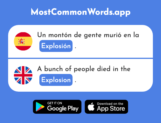 Explosión - Explosion (La 2944 Palabra Más Común En English)