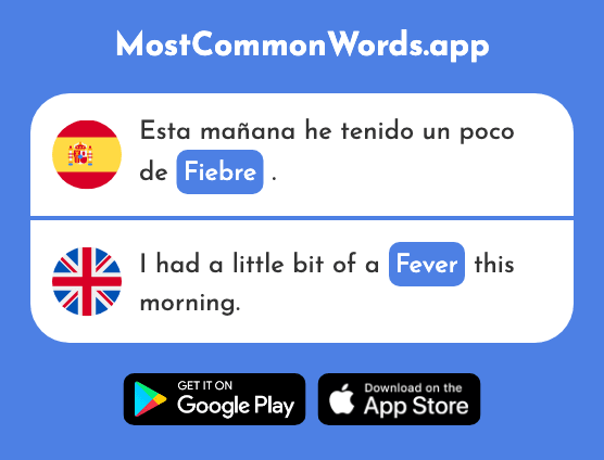 Fiebre - Fever, excitement (La 2724 Palabra Más Común En English)