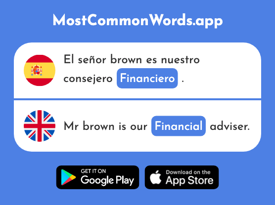 Financiero - Financial (La 1308 Palabra Más Común En English)