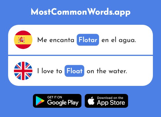 Flotar - Float, flutter (La 2526 Palabra Más Común En English)