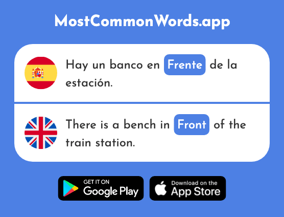 Frente - Front (La 238 Palabra Más Común En English)