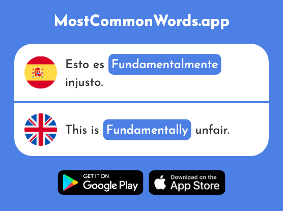 Fundamentalmente - Fundamentally, basically (La 2236 Palabra Más Común En English)