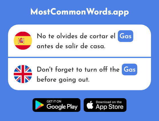 Gas - Gas (La 1516 Palabra Más Común En English)
