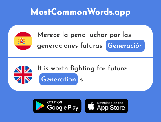 Generación - Generation (La 925 Palabra Más Común En English)