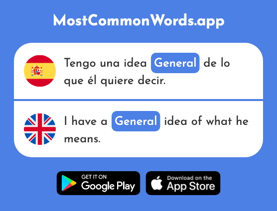 General - General (La 1393 Palabra Más Común En English)