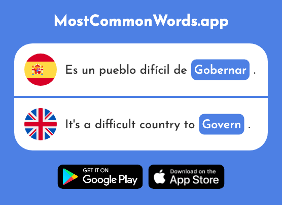 Gobernar - Govern (La 2115 Palabra Más Común En English)