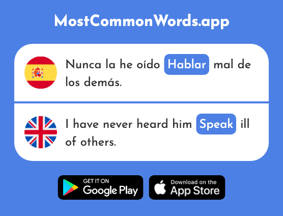 Hablar - Speak, talk (La 90 Palabra Más Común En English)