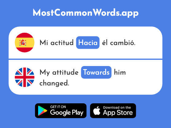 Hacia - Toward, towards (La 146 Palabra Más Común En English)