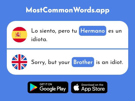 Hermano - Brother, siblings (La 333 Palabra Más Común En English)
