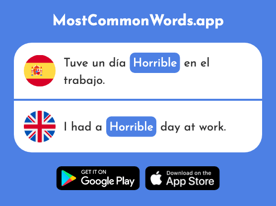 Horrible - Horrible (La 2520 Palabra Más Común En English)