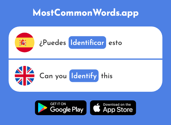 Identificar - Identify (La 1080 Palabra Más Común En English)