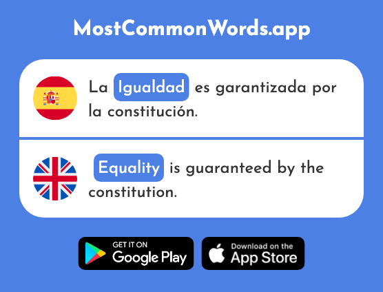Igualdad - Equality (La 2865 Palabra Más Común En English)