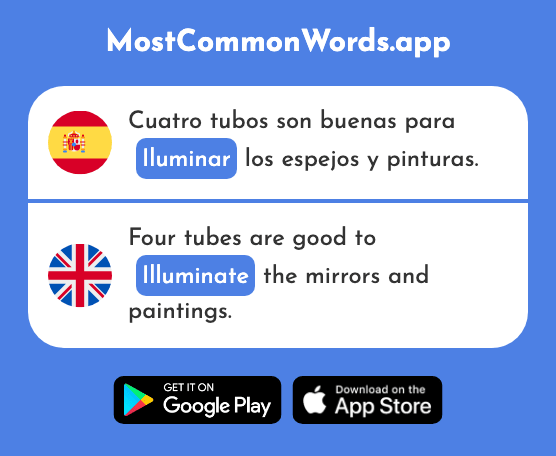 Iluminar - Illuminate, light up (La 2675 Palabra Más Común En English)