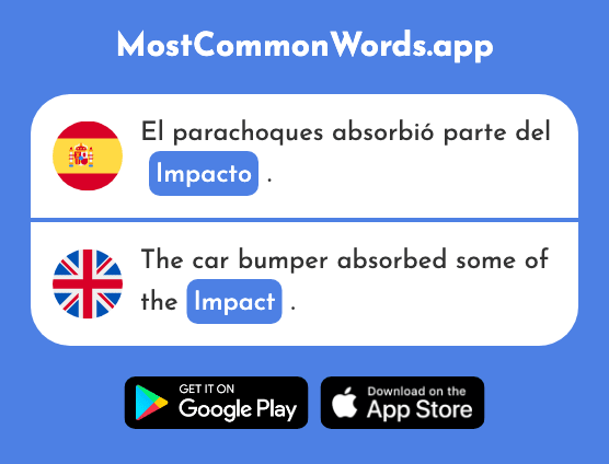Impacto - Impact (La 1863 Palabra Más Común En English)