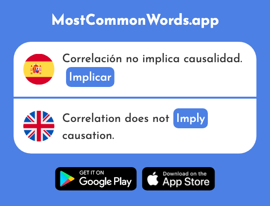 Implicar - Implicate, imply (La 1270 Palabra Más Común En English)