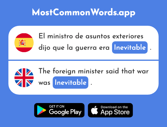 Inevitable - Inevitable, unavoidable (La 2983 Palabra Más Común En English)