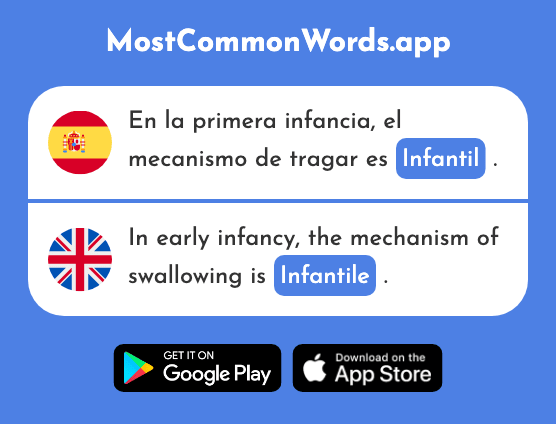 Infantil - Of children, childlike, infantile (La 1706 Palabra Más Común En English)