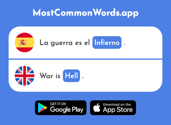 Infierno - Hell, inferno (La 2753 Palabra Más Común En English)