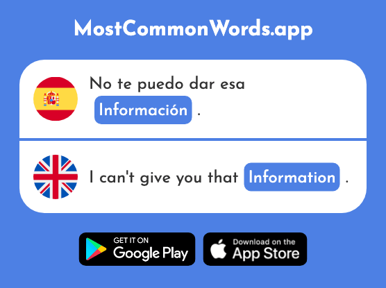 Información - Information (La 326 Palabra Más Común En English)