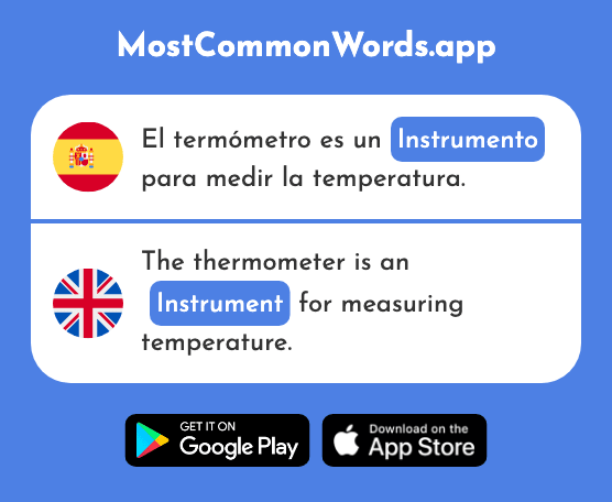 Instrumento - Instrument (La 1043 Palabra Más Común En English)