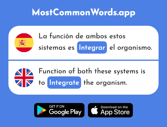 Integrar - Integrate, fit in (La 1305 Palabra Más Común En English)