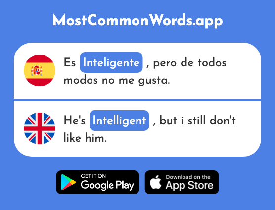 Inteligente - Intelligent (La 2167 Palabra Más Común En English)