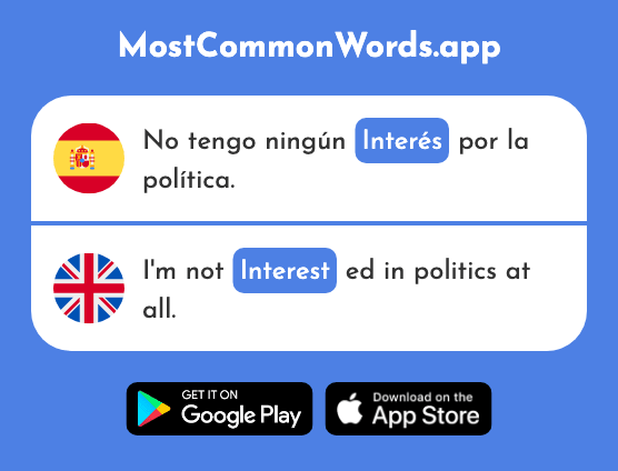 Interés - Interest (La 388 Palabra Más Común En English)