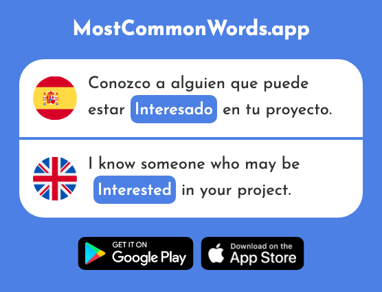 Interesado - Interested (La 2424 Palabra Más Común En English)