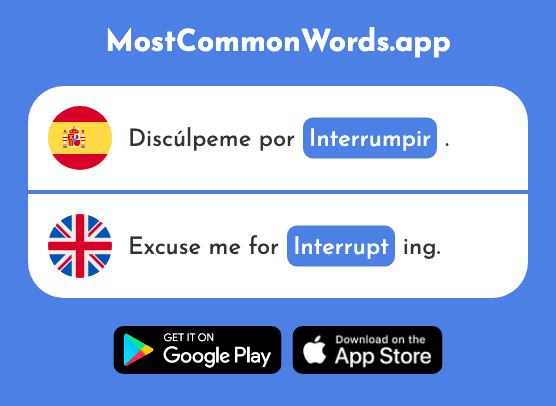 Interrumpir - Interrupt (La 1652 Palabra Más Común En English)