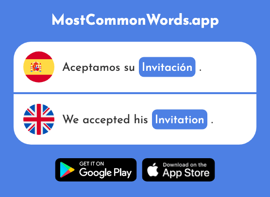 Invitación - Invitation (La 3000 Palabra Más Común En English)