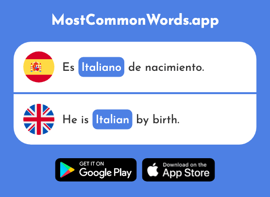 Italiano - Italian (La 1145 Palabra Más Común En English)