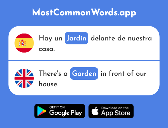 Jardín - Garden (La 1195 Palabra Más Común En English)