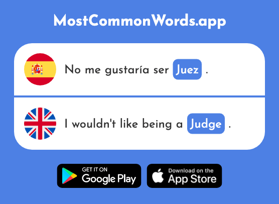 Juez - Judge (La 1168 Palabra Más Común En English)