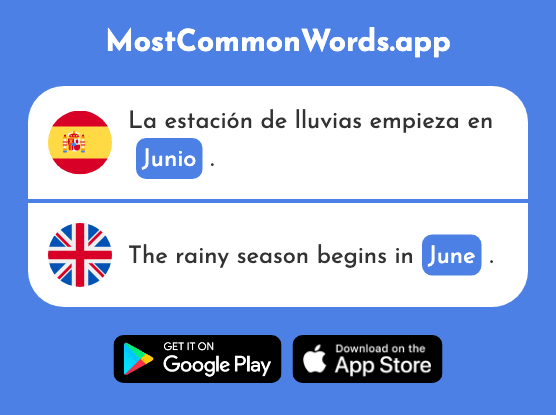 Junio - June (La 1035 Palabra Más Común En English)