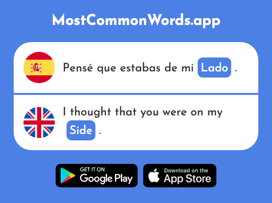 Lado - Side (La 214 Palabra Más Común En English)