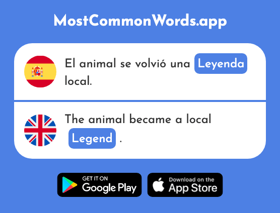 Leyenda - Legend (La 2345 Palabra Más Común En English)