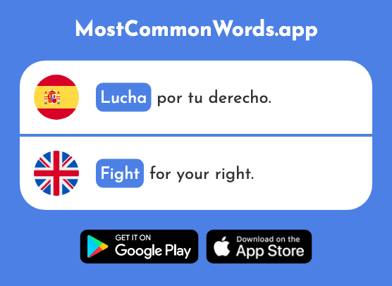 Lucha - Fight, struggle, wrestle (La 797 Palabra Más Común En English)