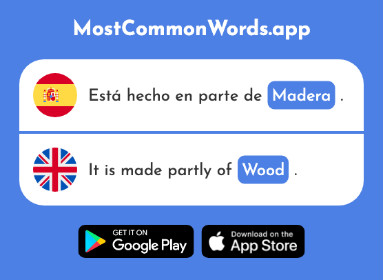 Madera - Wood (La 957 Palabra Más Común En English)