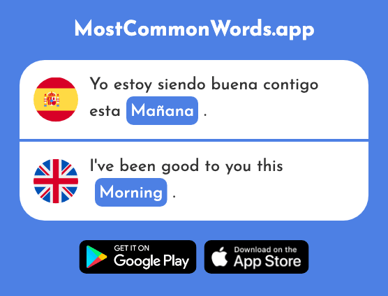 Mañana - Morning, tomorrow (La 402 Palabra Más Común En English)