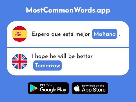 Mañana - Tomorrow (La 799 Palabra Más Común En English)