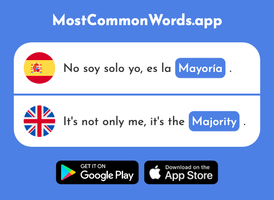 Mayoría - Majority (La 389 Palabra Más Común En English)