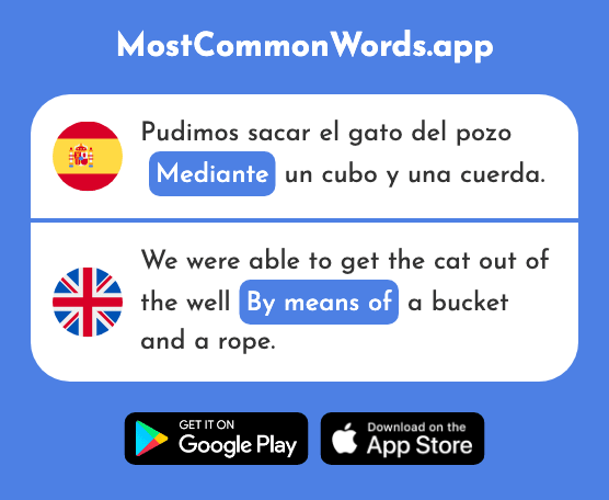 Mediante - By means of (La 652 Palabra Más Común En English)