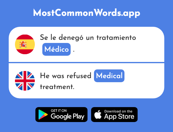 Médico - Medical (La 1443 Palabra Más Común En English)