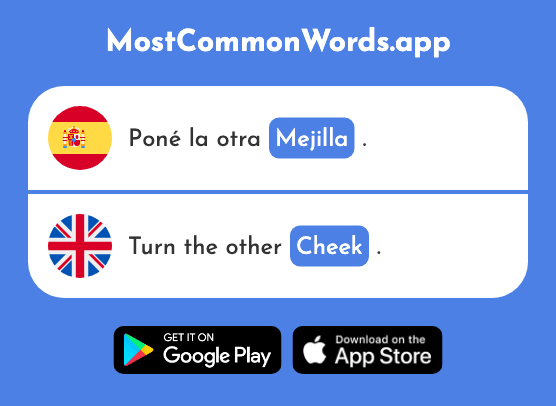 Mejilla - Cheek (La 2365 Palabra Más Común En English)
