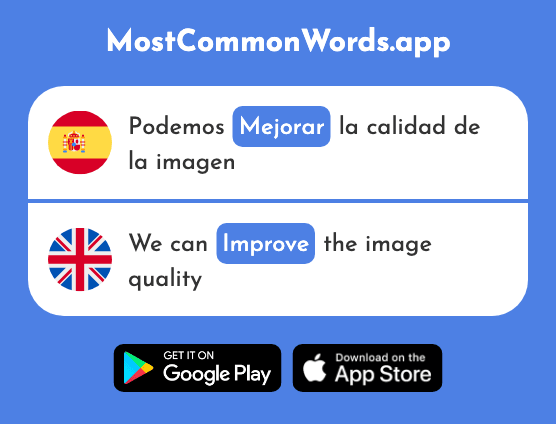 Mejorar - Improve, get better (La 855 Palabra Más Común En English)