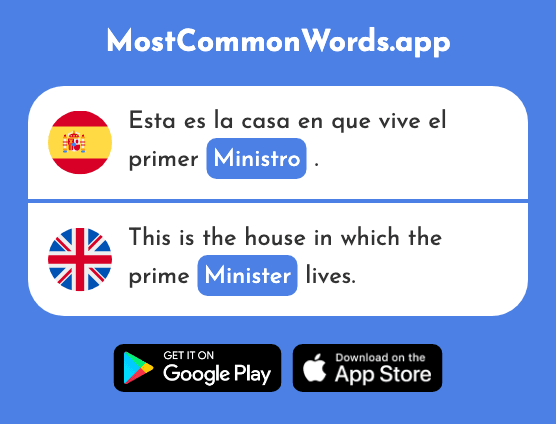 Ministro - Secretary, minister (La 824 Palabra Más Común En English)