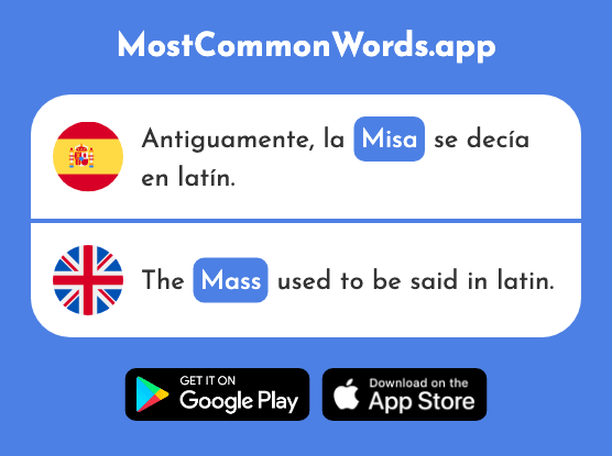 Misa - Mass (La 2160 Palabra Más Común En English)