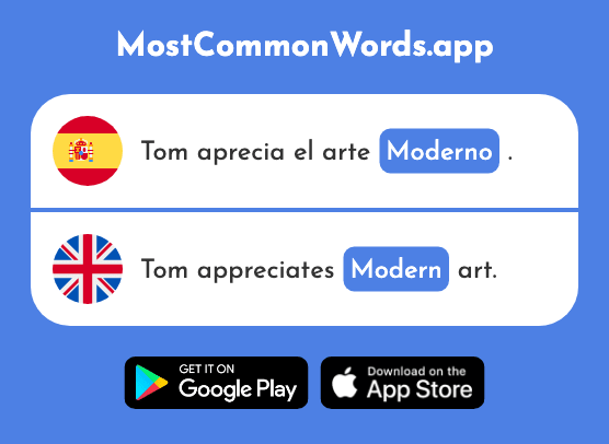 Moderno - Modern (La 861 Palabra Más Común En English)