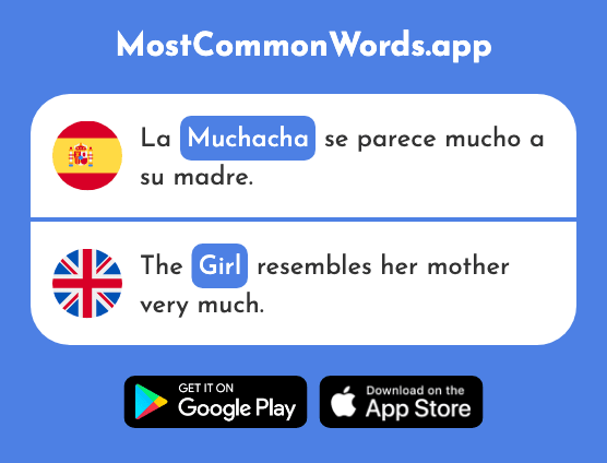 Muchacha - Girl (La 1105 Palabra Más Común En English)