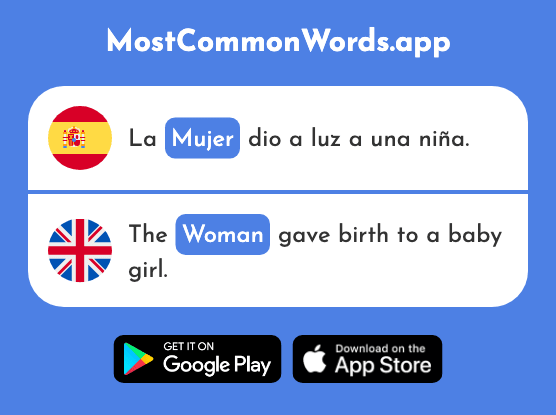 Mujer - Woman, wife (La 120 Palabra Más Común En English)